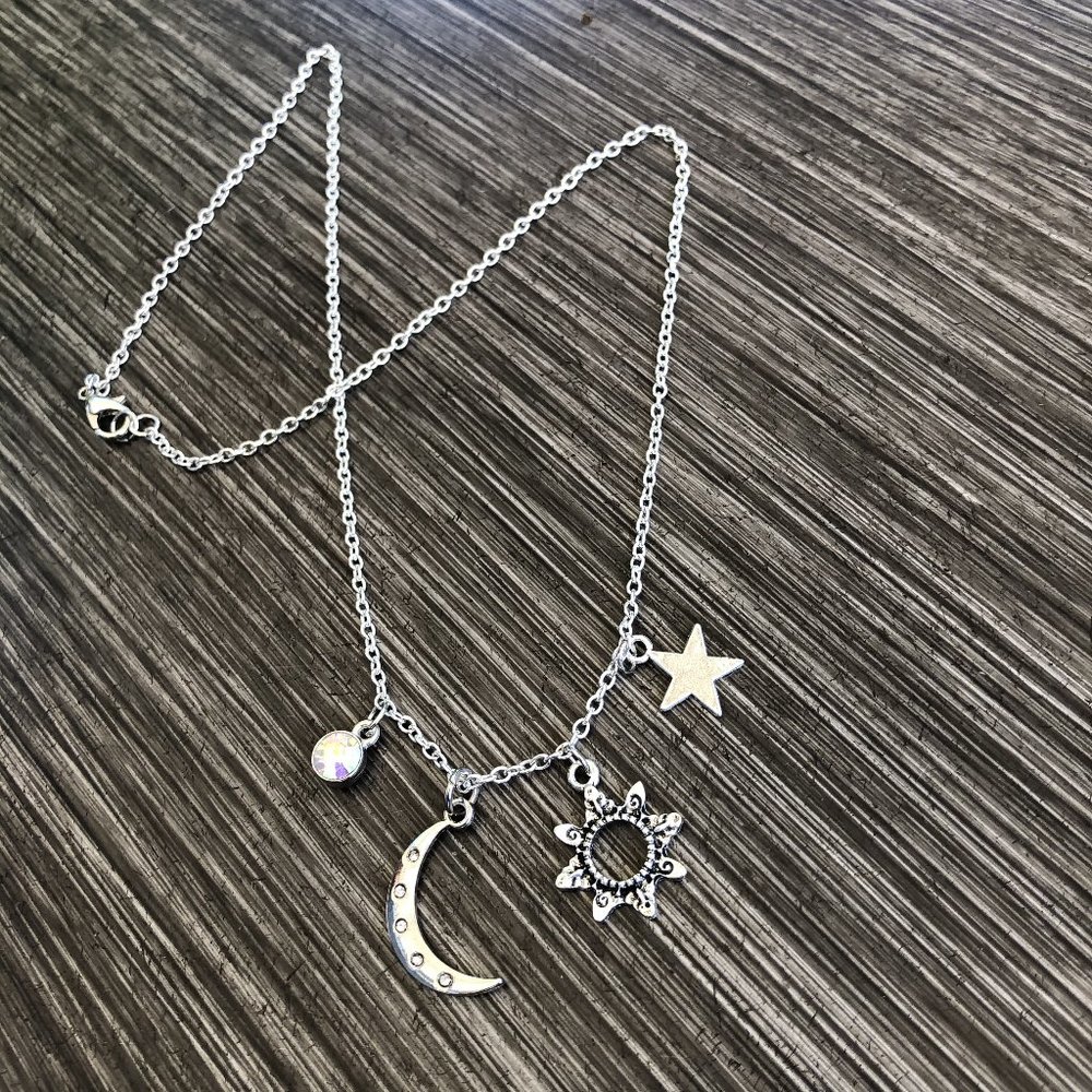 Sun & Moon Charm Necklace - Picture 3 of 5